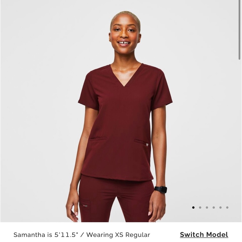 Figs XXS Burgundy Set